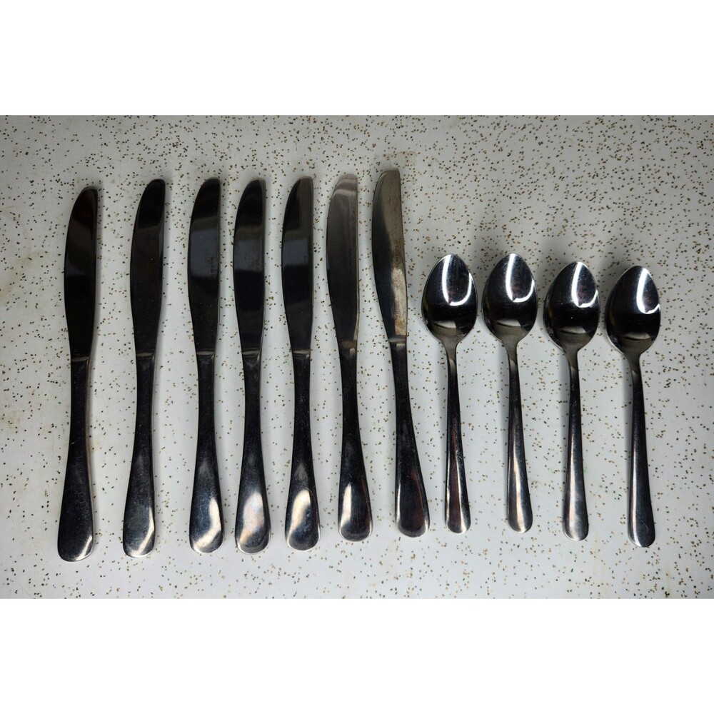 TOOLS of the TRADE Stainless Flatware Simple Unknown Solid Design Lot of 11
